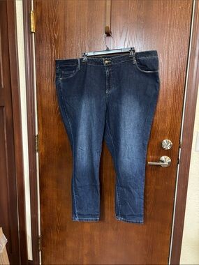 Woman Within Dark Blue Stretch Denim Jeans